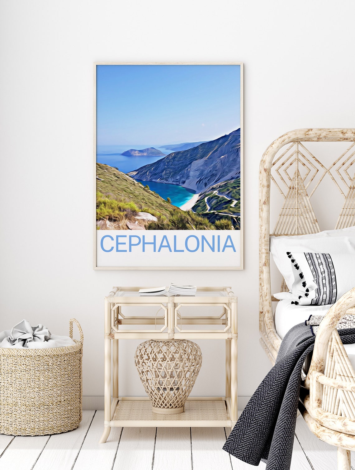 Cephalonia Travel Print Cephalonia Wall Art Cephalonia Art Cephalonia Artwork Cephalonia Art Print Cephalonia Gift Cephalonia Poster - Image 2