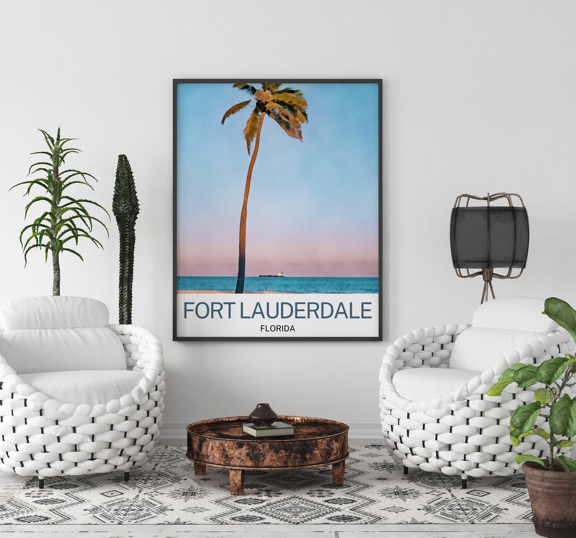 Fort Lauderdale Travel Print Fort Lauderdale Wall Art Fort Lauderdale Art Fort Lauderdale Artwork Fort Lauderdale Art Print Florida