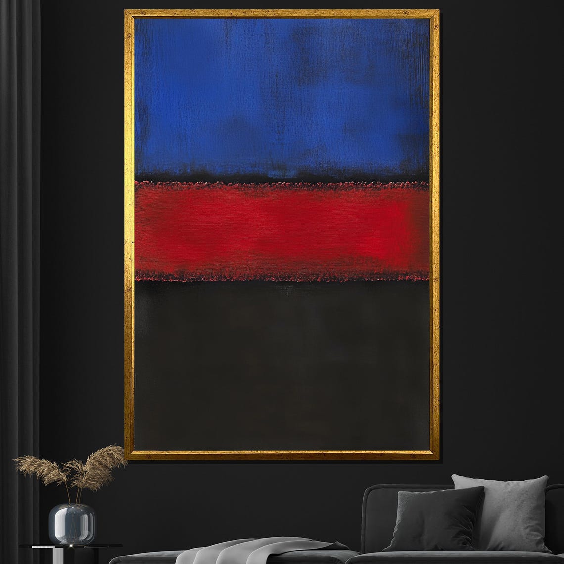 Mark Rothko Blue Red Black Primary Color Field Abstract Print