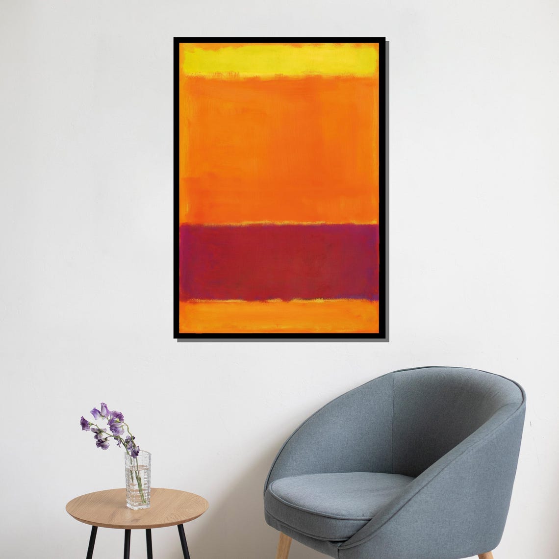 Mark Rothko Sunlit Orange Red Yellow Vibrant Color Field Art Print - Image 5
