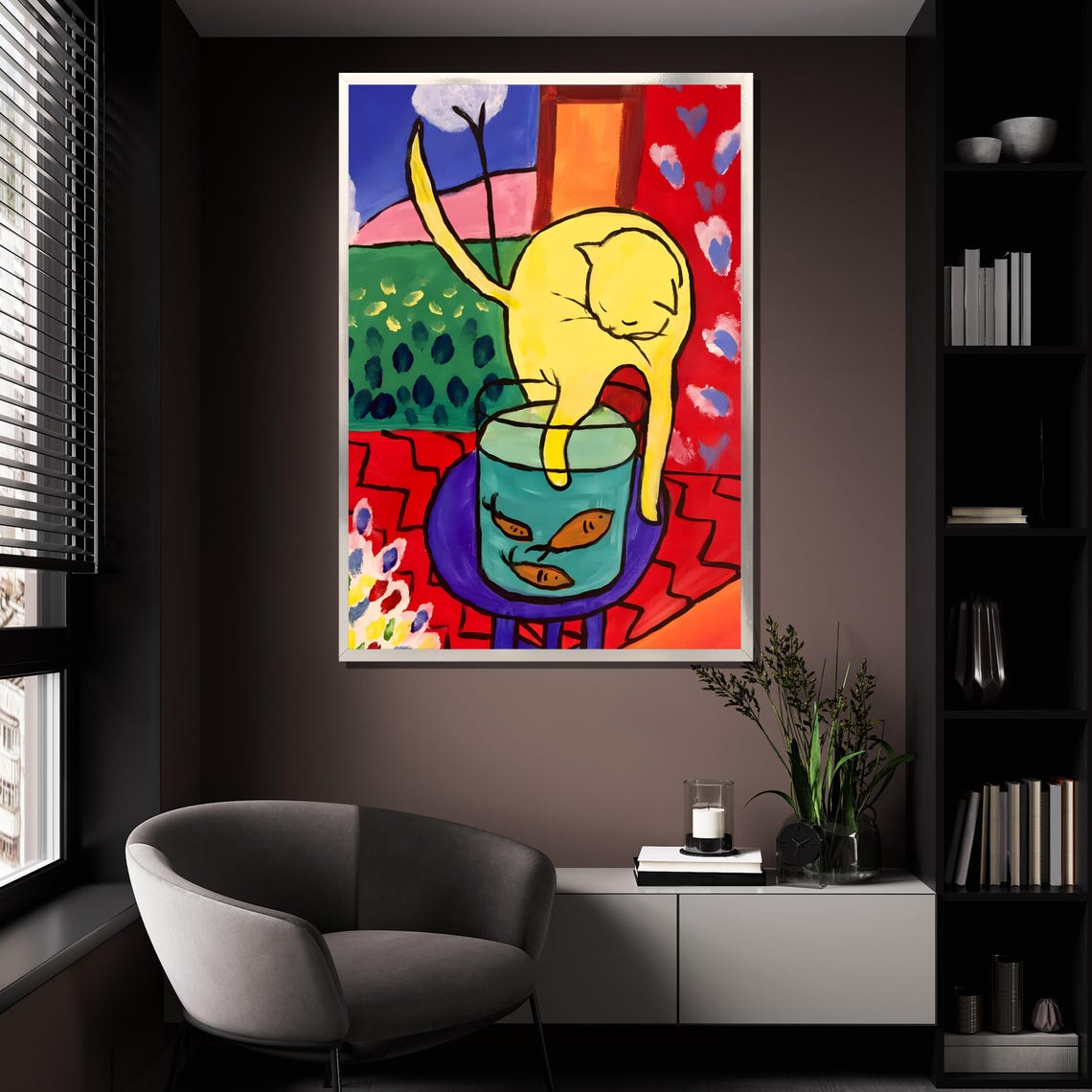 Henri Matisse The Cat With Red Fish Yellow Cat Goldfish Bowl Poster - Image 4