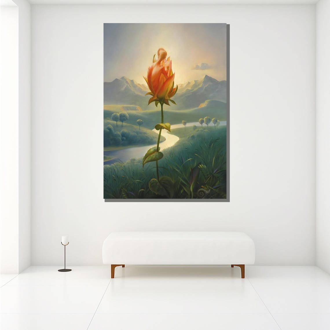 Morteza Katouzian The Last Rose Giant Bloom Valley Surreal Art Poster - Image 2