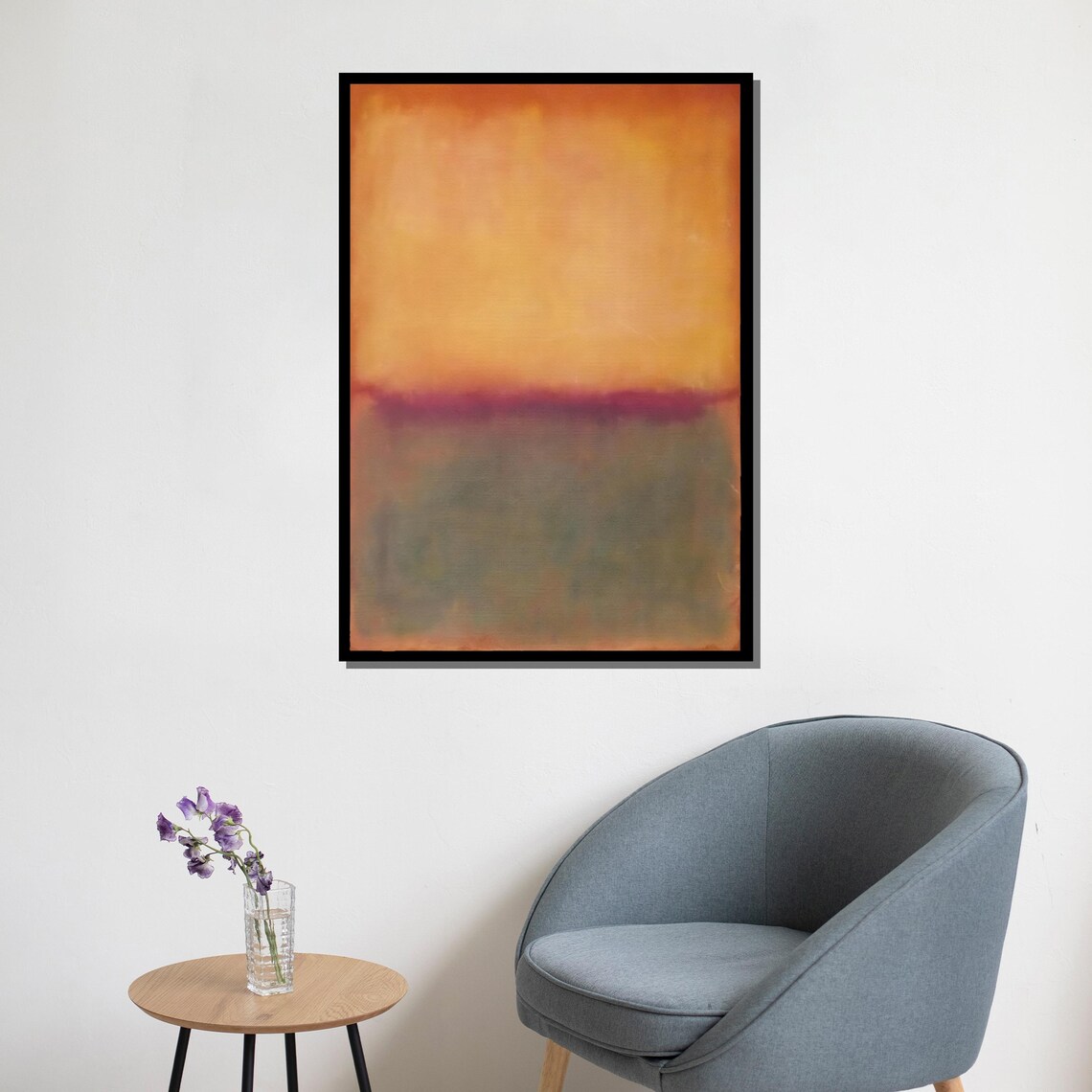 Rothko-Inspired Orange and Purple Abstract Art Print - Image 5