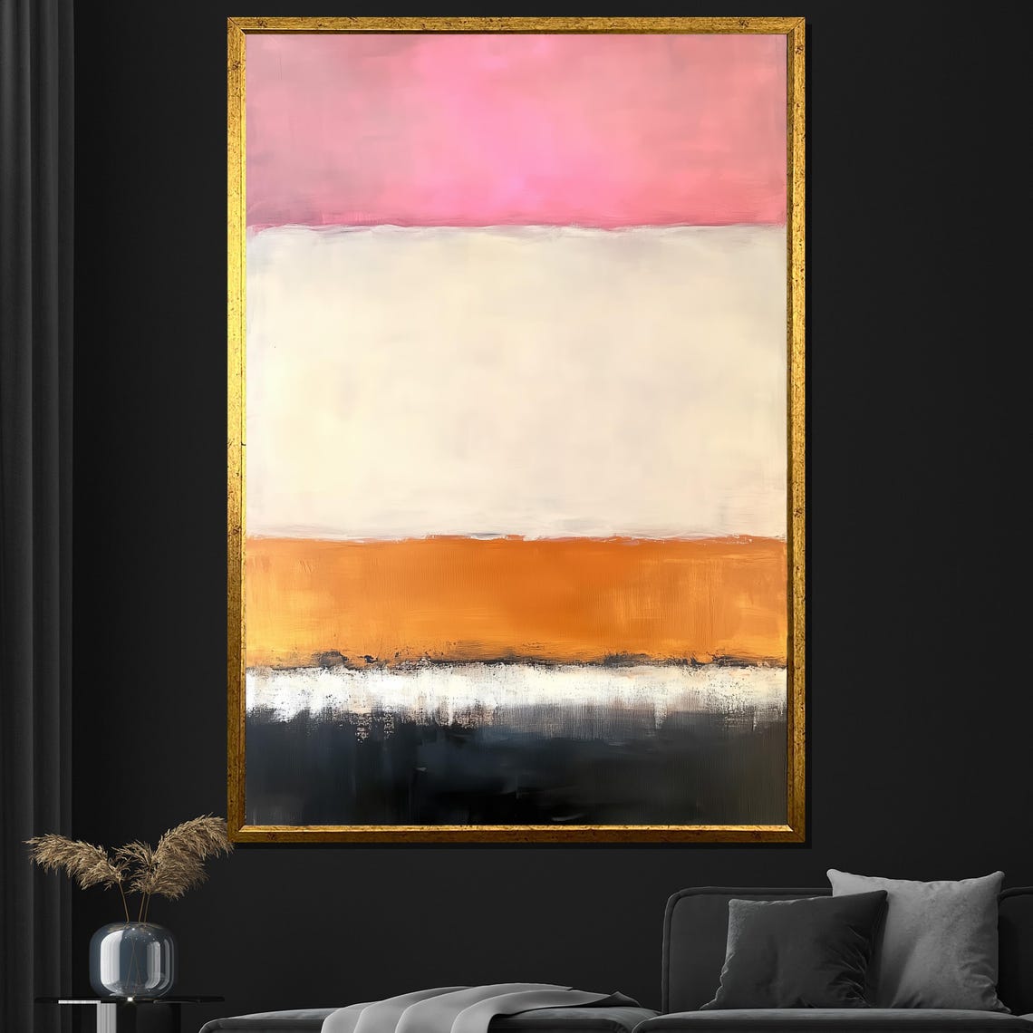 Mark Rothko Pink White Orange Black Abstract Color Field Print