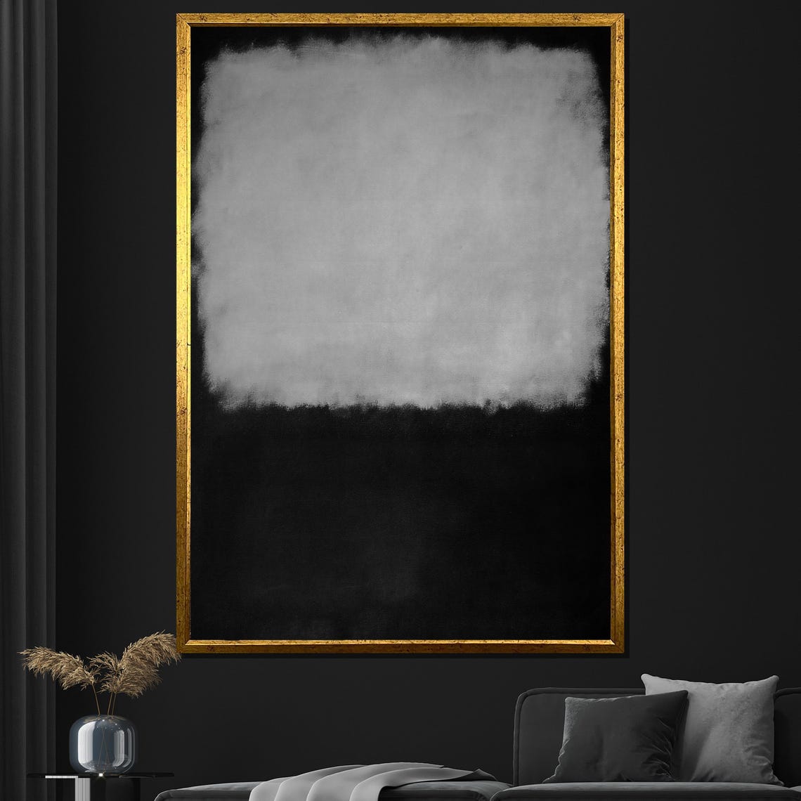 Mark Rothko Black White Minimal Monochrome Abstract Art Print