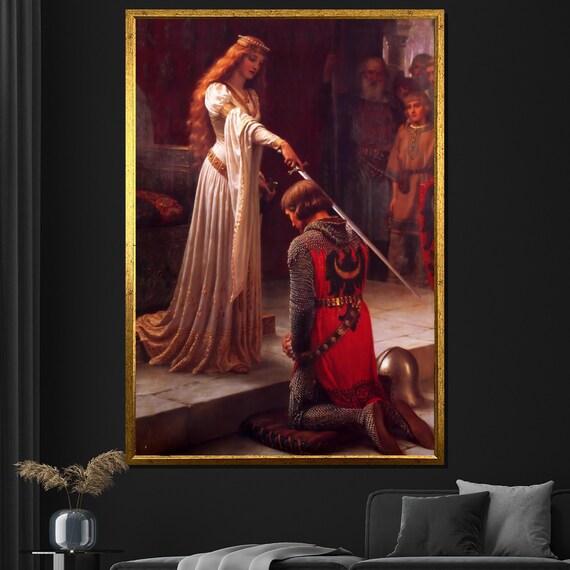 Edmund Blair Leighton The Accolade Medieval Knight Classic Print