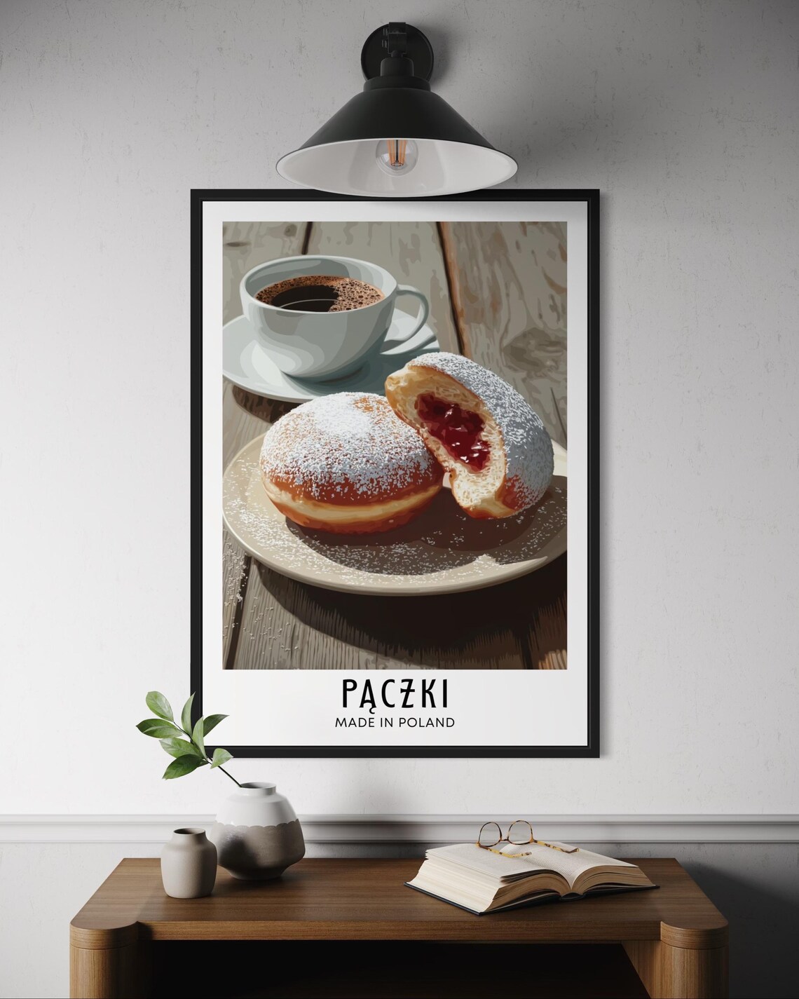 Paczki Polish Doughnut Poster, Traditional Dessert Print