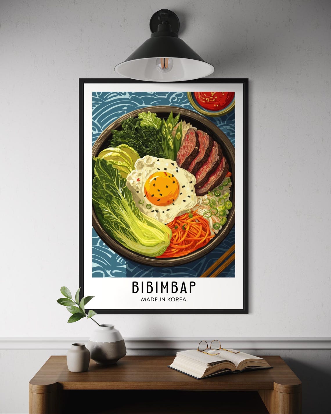Bibimbap Made In Korea Traditional Korean Rice Bowl Food Poster