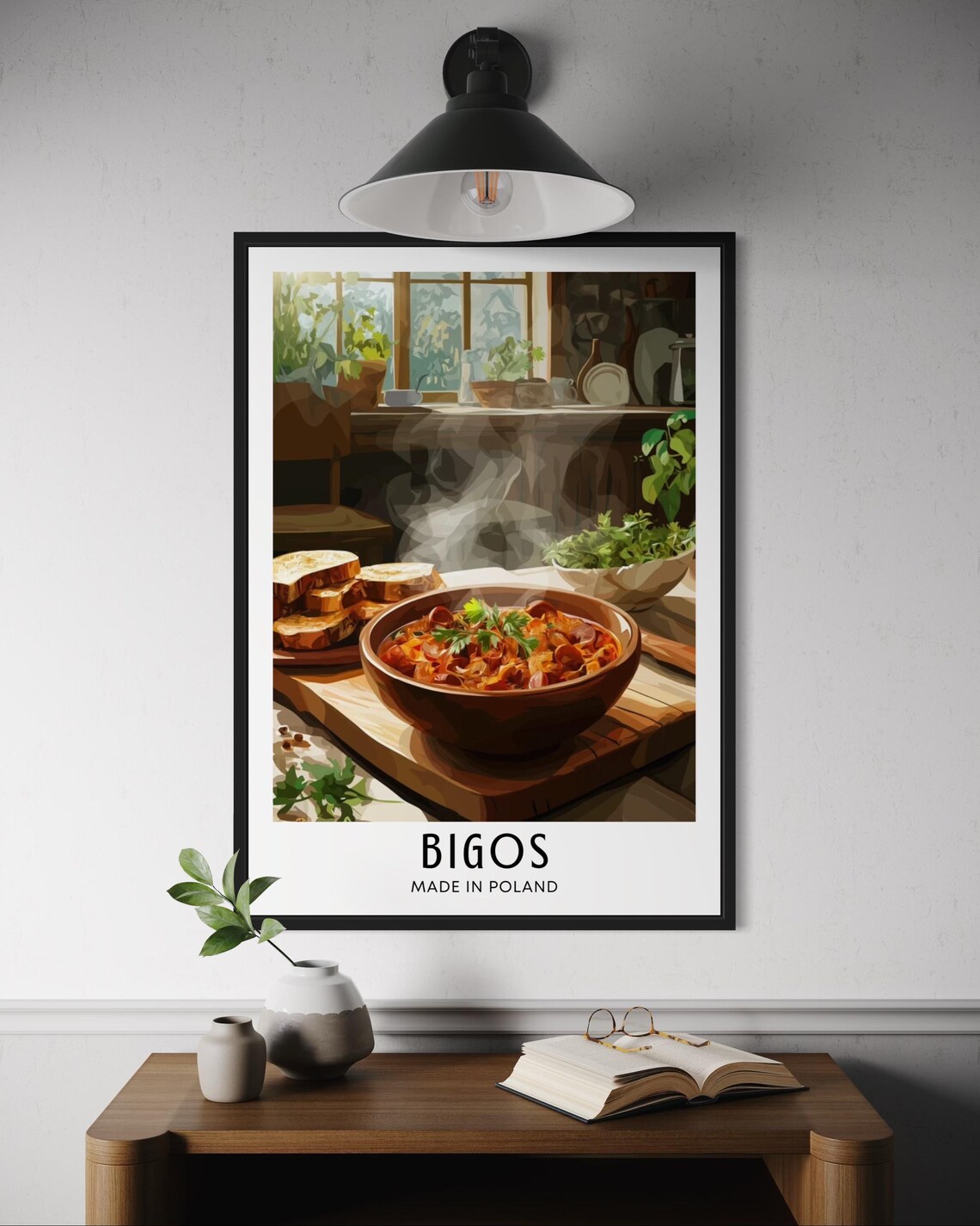 Bigos Polish Hunter Stew Made In Poland Rustic Food Illustration Poster