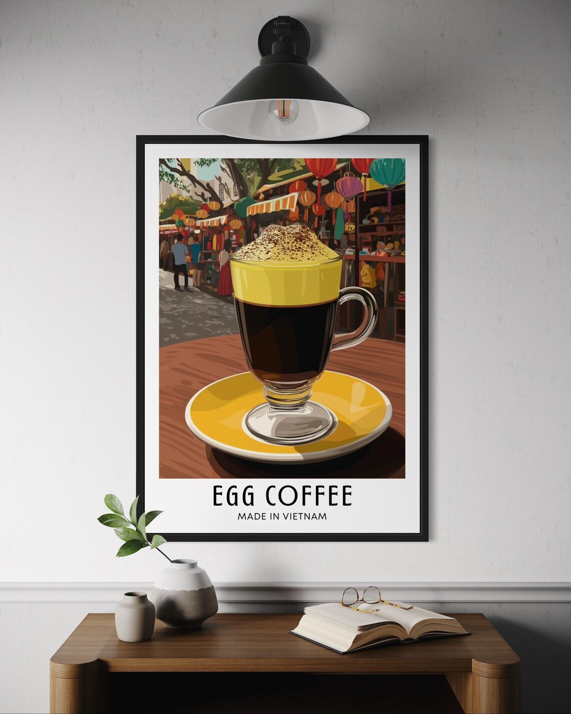 Egg Coffee Vietnamese Drink Poster, Kitchen Wall Art Print