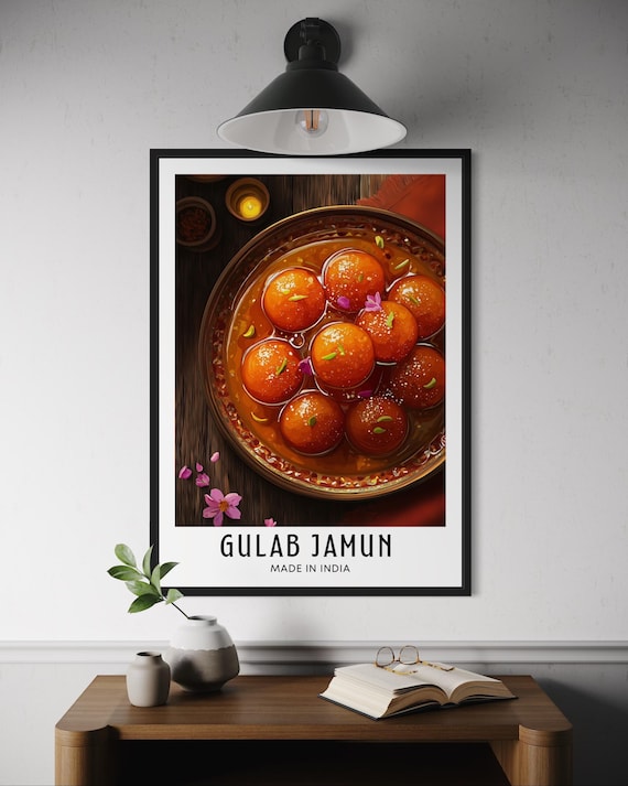 Gulab Jamun Poster, India Kitchen Decor Print