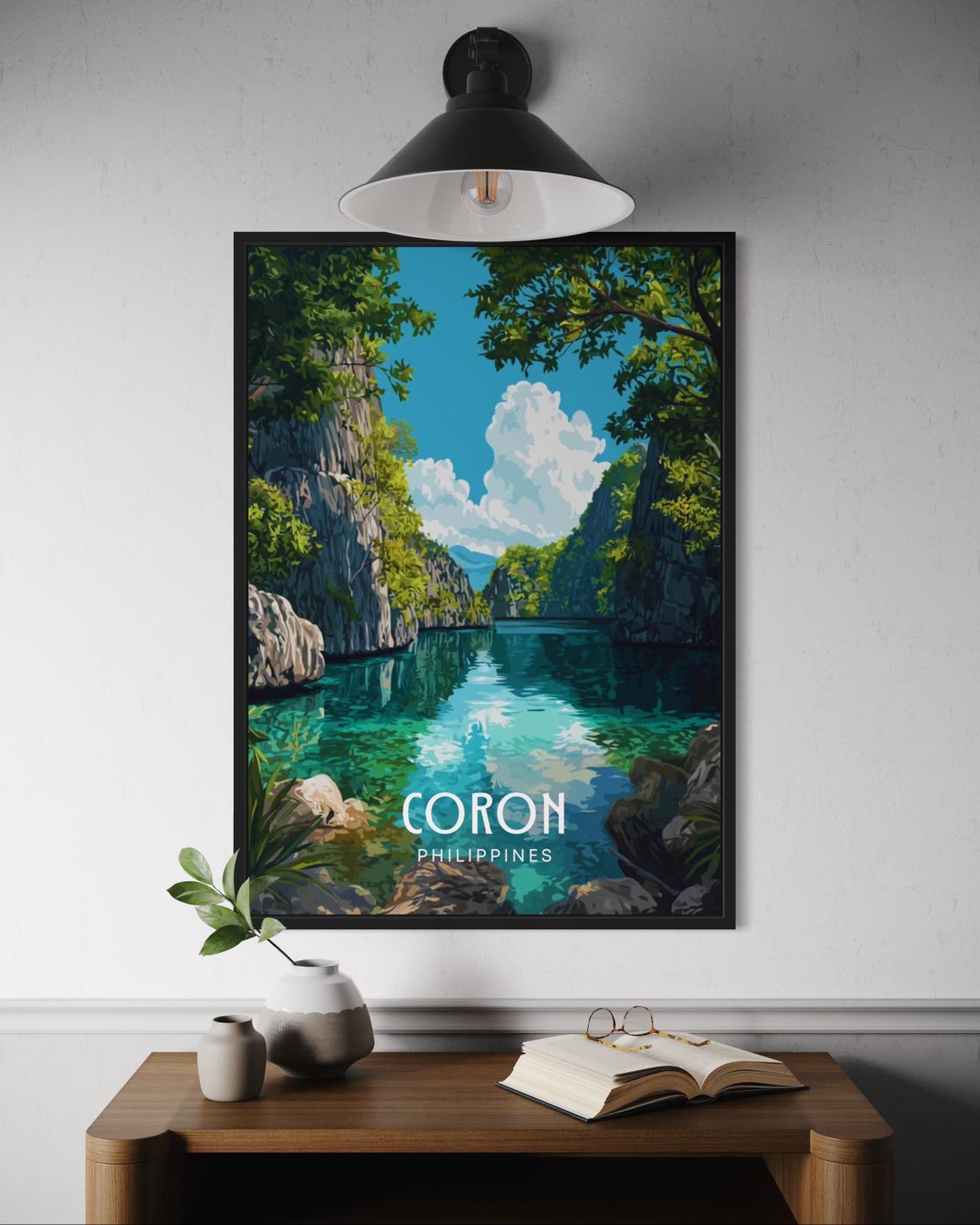 Coron Philippines Kayangan Lake Limestone Lagoon Turquoise Poster