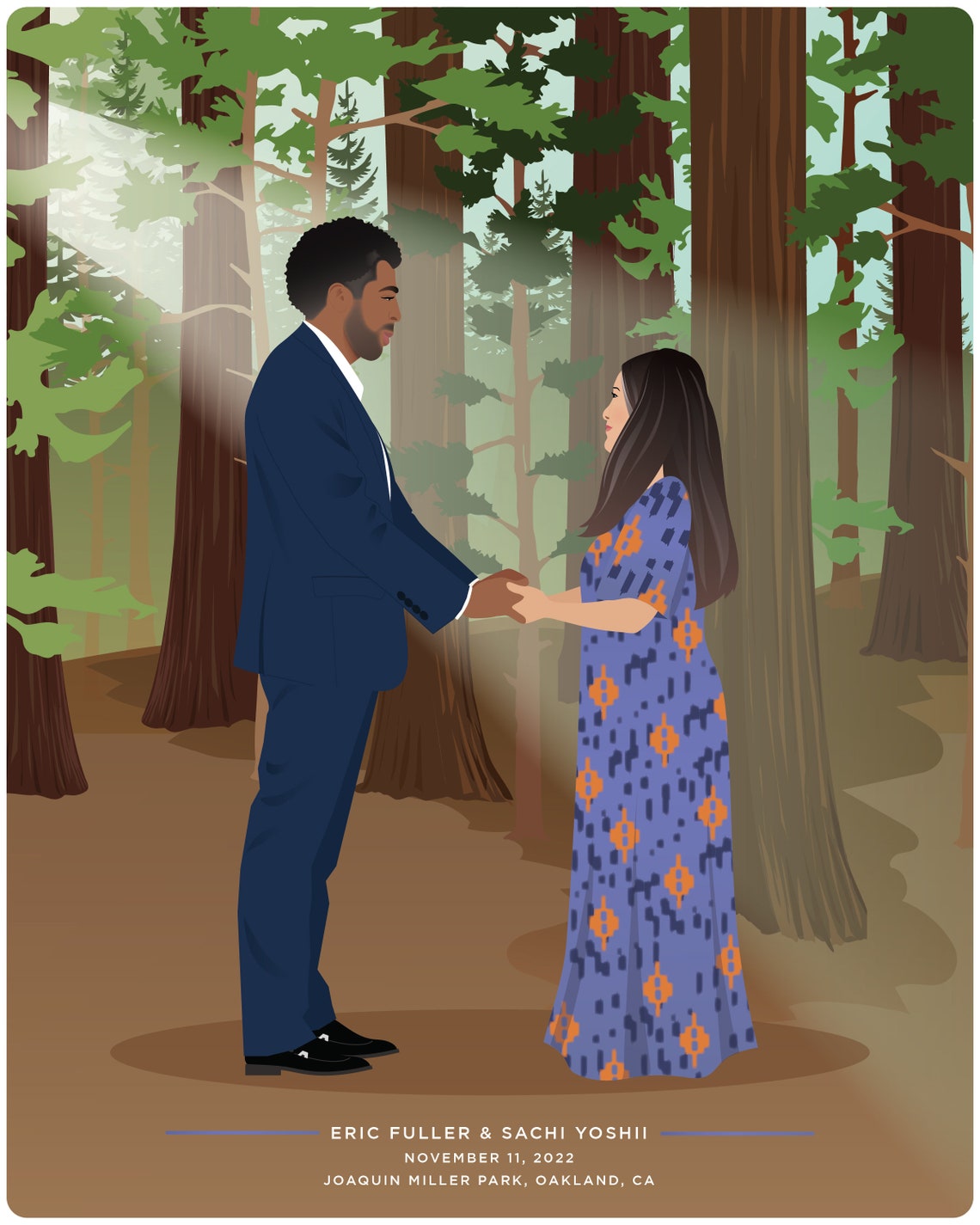 Wedding Couple, Personalized Drawing - Image 3