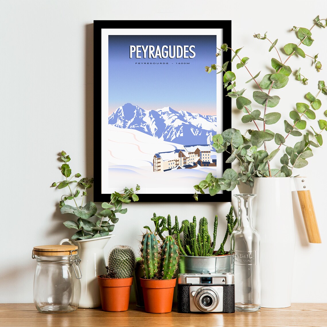 Peyragudes Vintage Pyrenees Travel Poster - Image 3