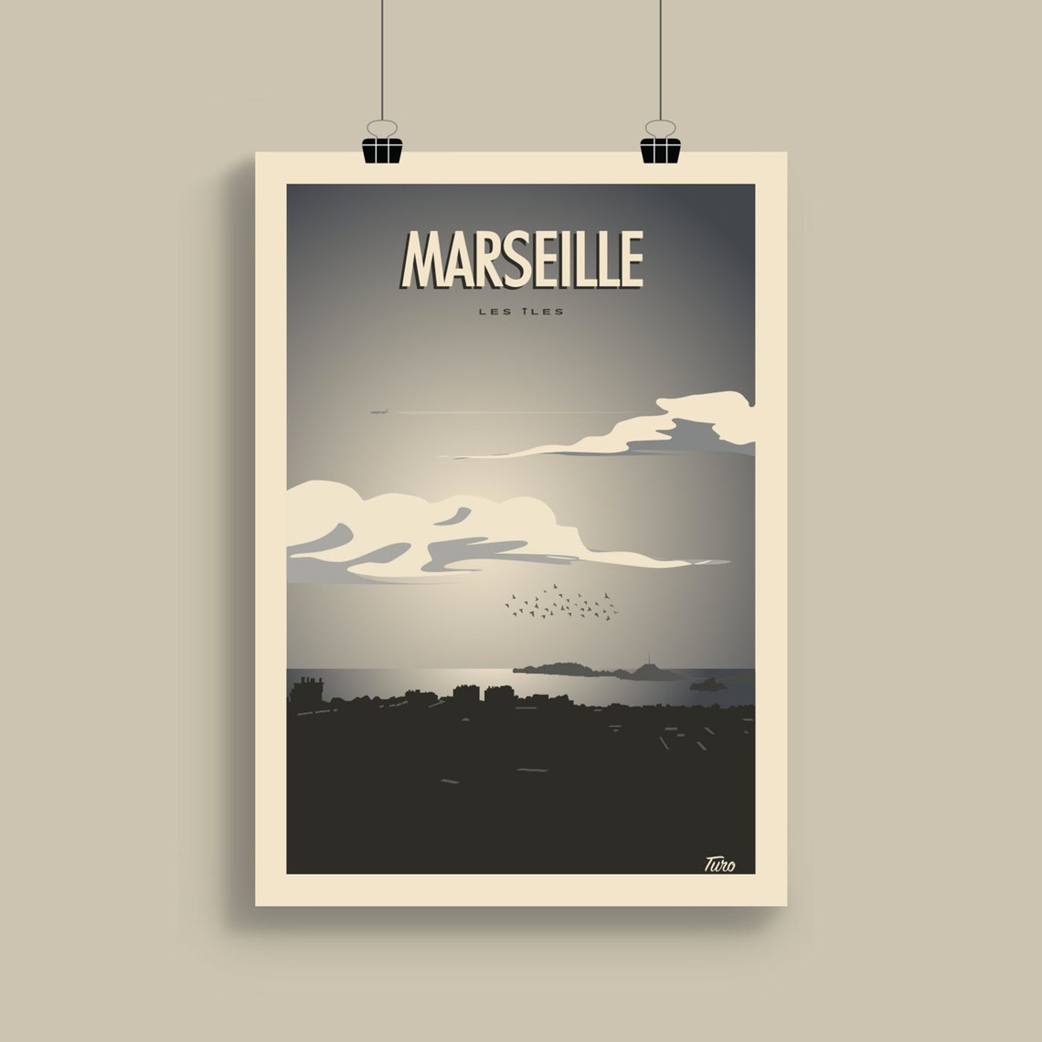 Marseille Travel Poster The Islands Poster Vintage Bouches Du Rhne Poster - Image 2