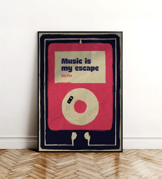 Retro Music Poster Is My Escape Vintage Style Print Pdf File