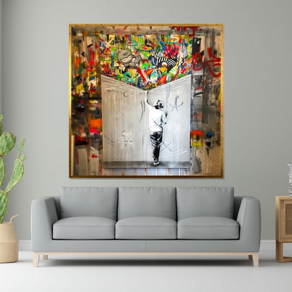 Street Art Graffiti Explosion Wall Art Vibrant Urban Poster Modern Wall Art Design Ready To Hang Decoration