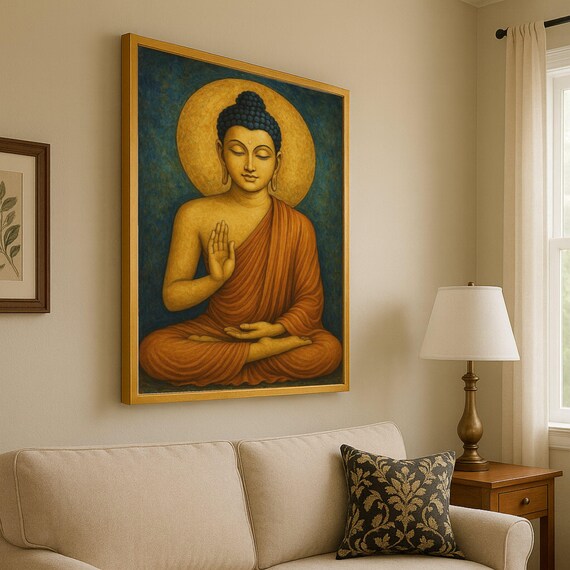 Meditation Buddha Canvas Wall Art Spiritual Zen Decor Mindfulness Home Decoration Tranquil Painting Yoga Room Ready To Hang