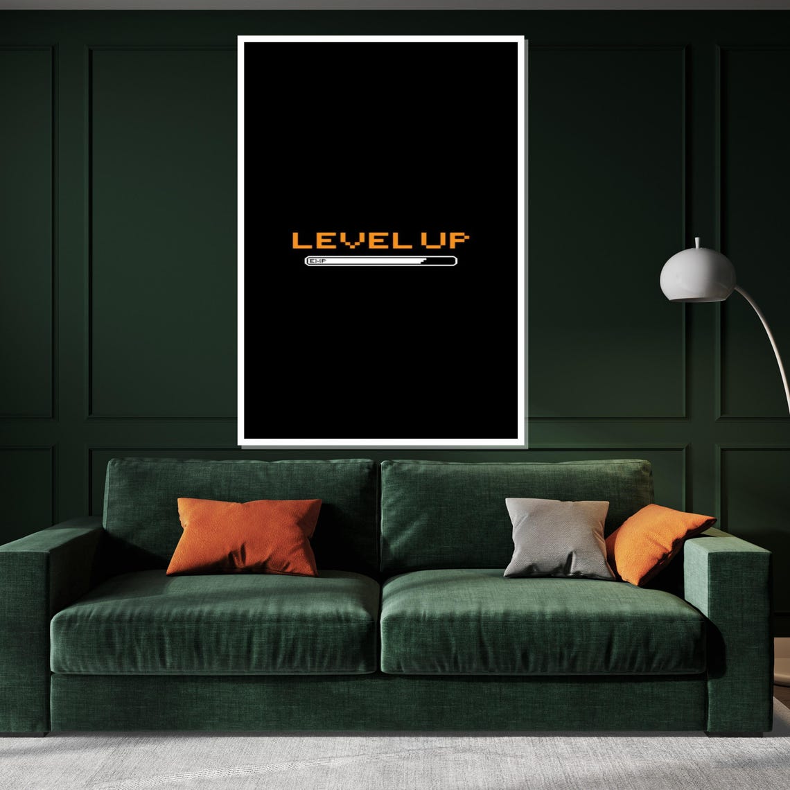 Level Up Pixel Gamer Motivational Progress Bar Retro Gaming Poster - Image 2