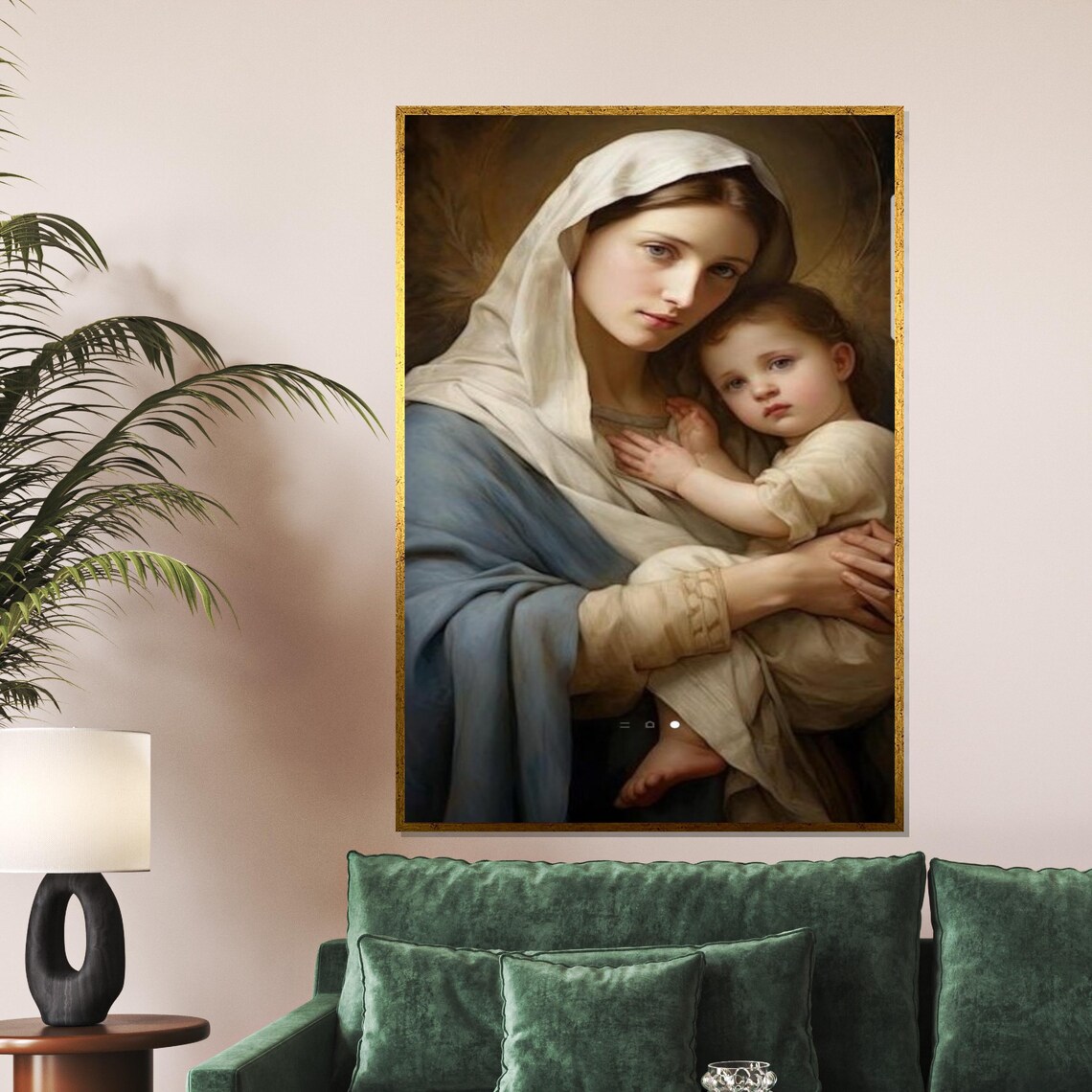 Madonna And Child Classic Portrait Painting Ready To Hang Wall Art