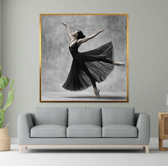 Elegant Ballerina Dance Wall Art Ballet Art Print Graceful Movement Poster Wall Art Design Ready To Hang Decoration