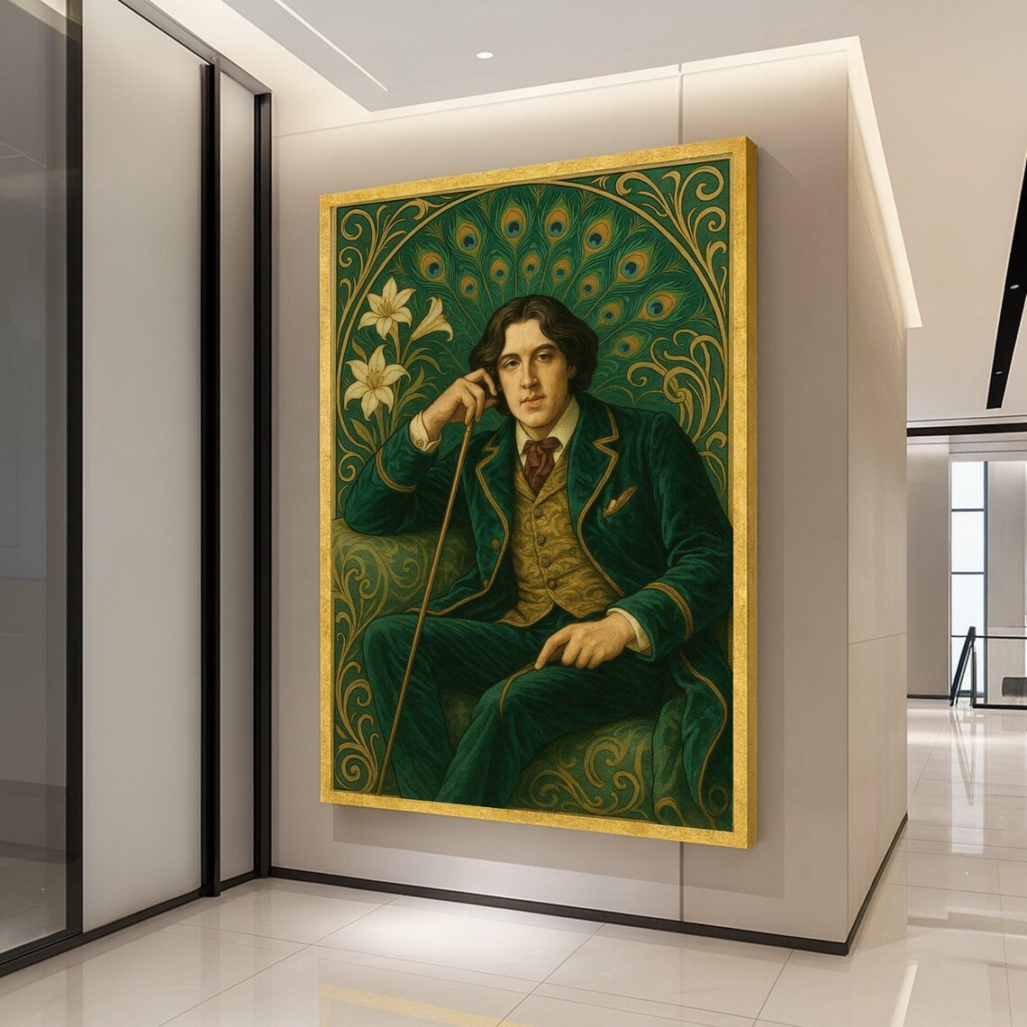 Oscar Wilde Portrait, Vintage Literary Art Print