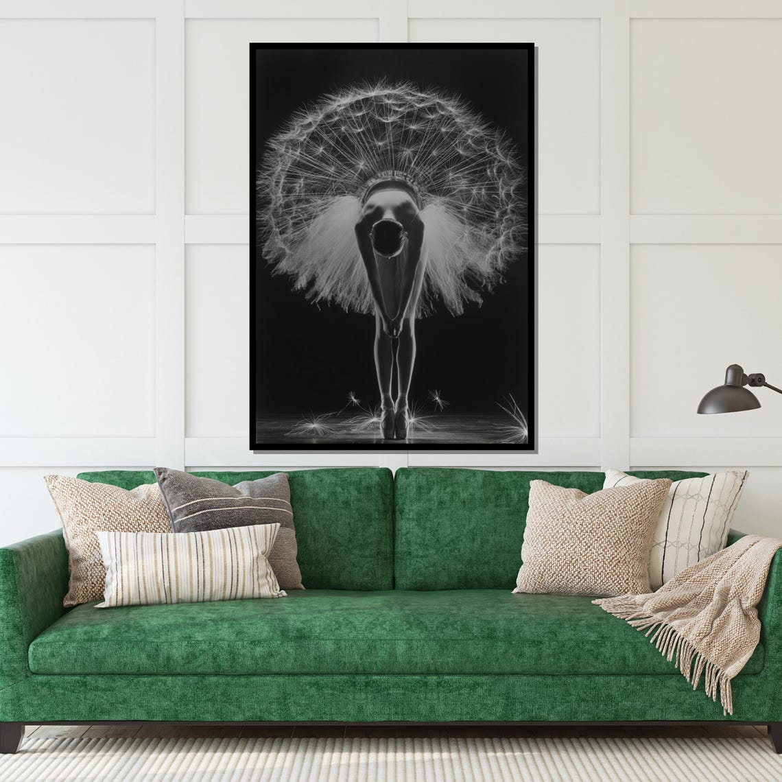 Ballerina Deep Bow Giant Dandelion Bloom Surreal Dance Poster - Image 5
