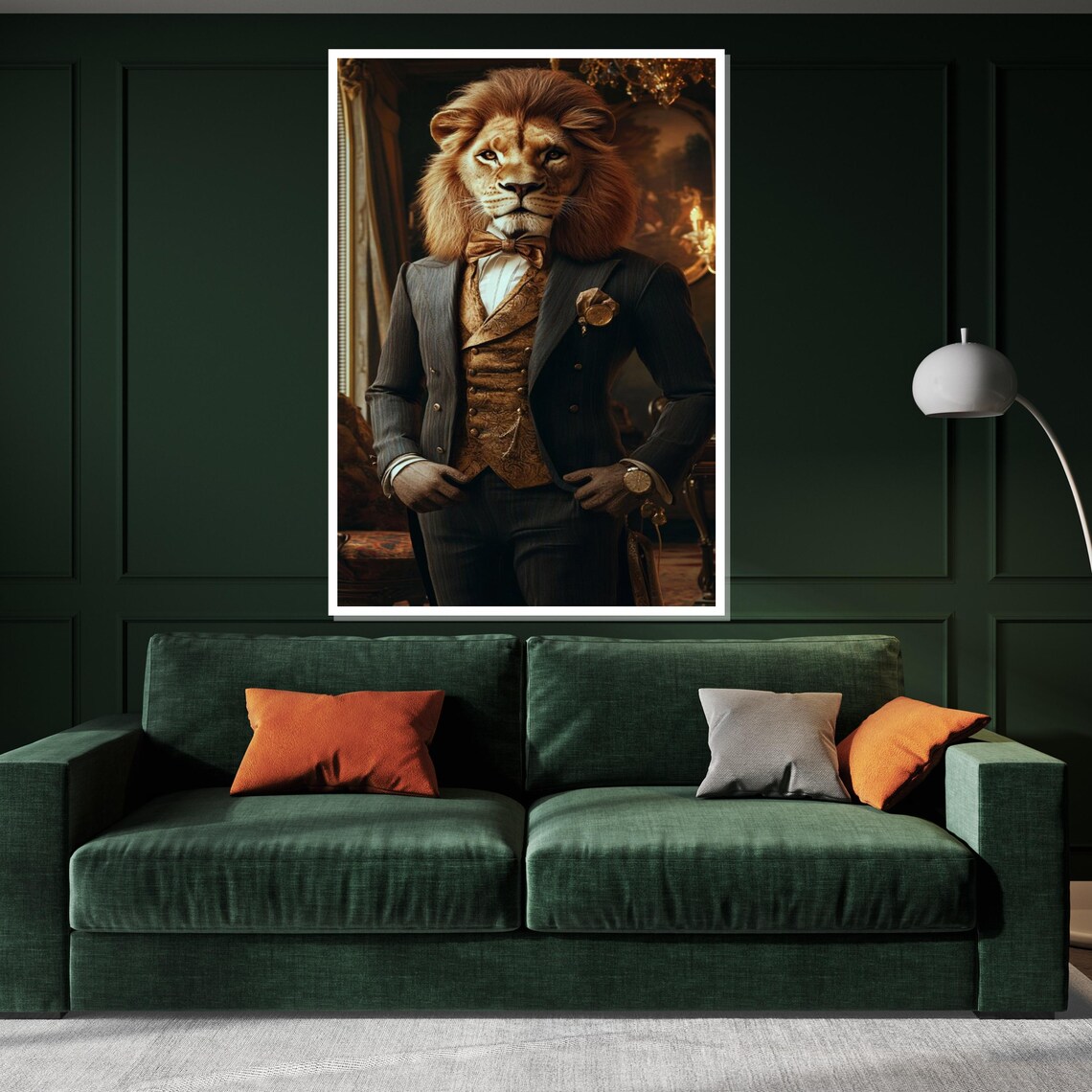 Lion Wearing Suit Gentleman Anthropomorphic Regal Animal Poster - Image 3