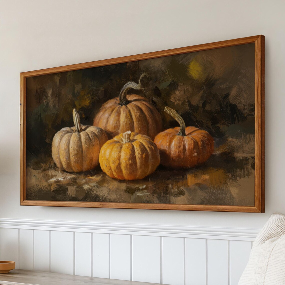 Fall Rustic Pumpkin Painting, Farmhouse Art Print
