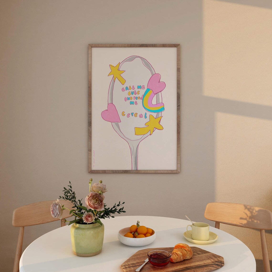 Feed Me Cereal Vintage Retro Kitchen Art Print