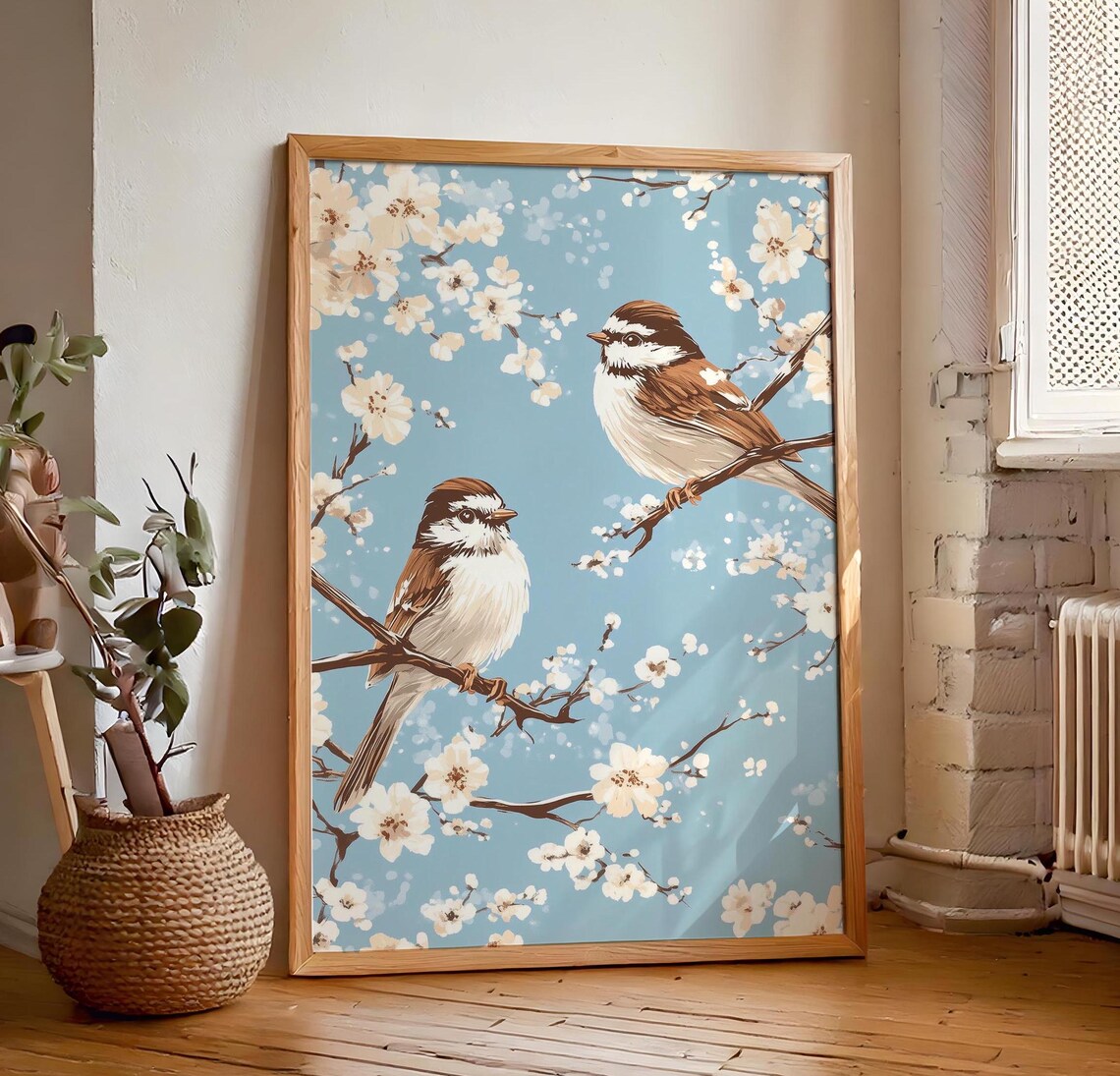 Chinoiserie Birds and Blossoms Floral Art Print