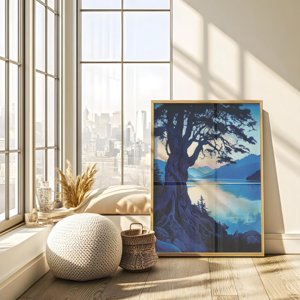 Moody Landscape Wall Hanging Masculine Wall Art Art Alpha Male Guy Apartment Decor Over Bed Wall Art - Image 2