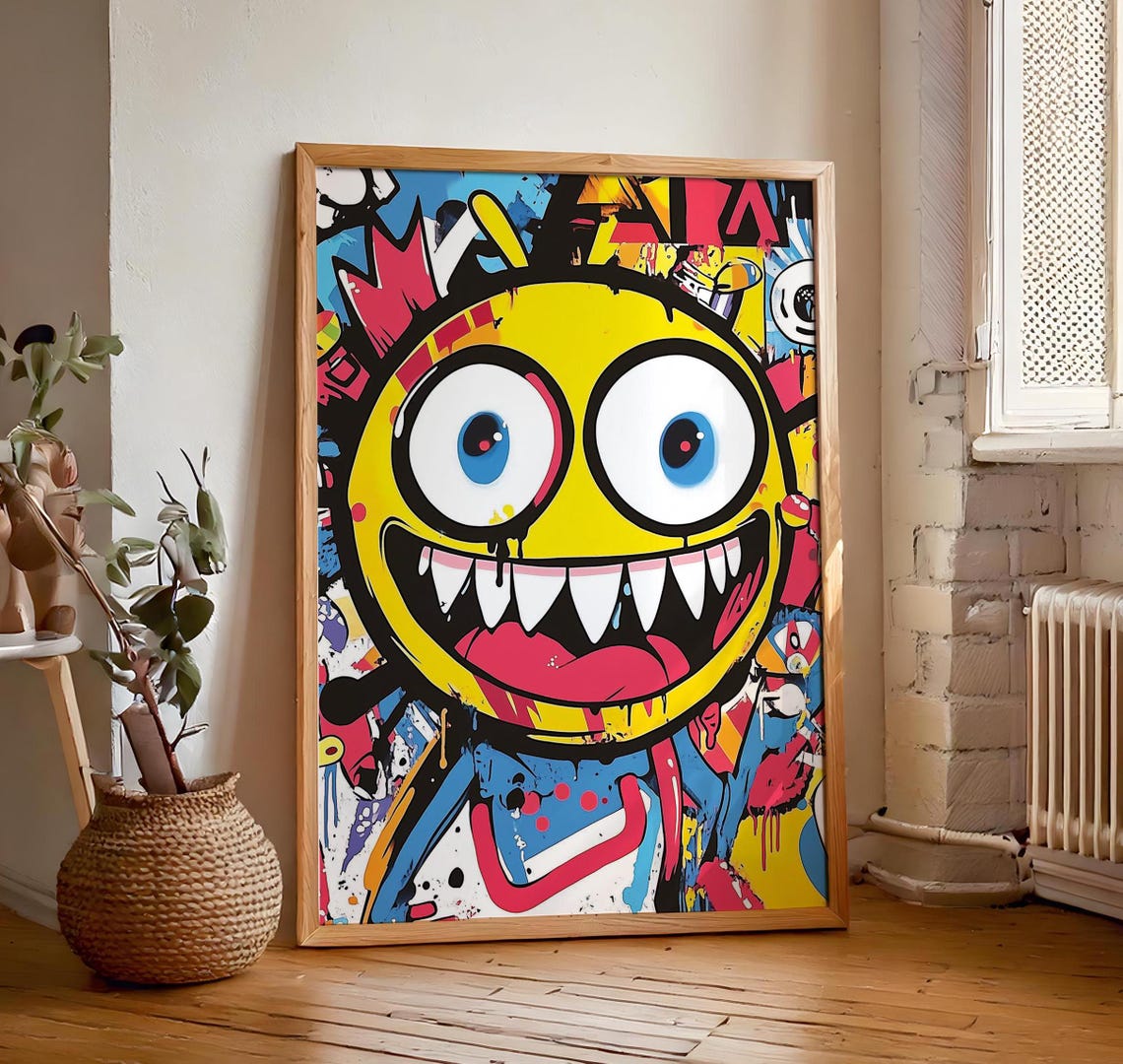 Maximalist Graffiti Street Wall Hanging Masculine Wall Art Art Hyperbeast Decor Geometric Abstract - Image 7