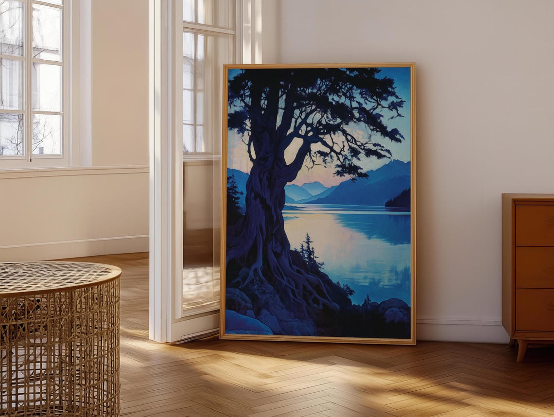 Moody Landscape Wall Hanging Masculine Wall Art Art Alpha Male Guy Apartment Decor Over Bed Wall Art - Image 7