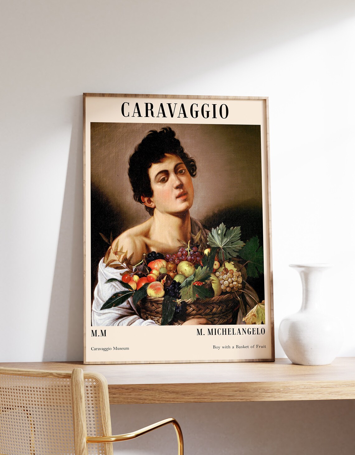 Caravaggio Poster Print Minimalist Art Modern Home Decor Farmhouse Baroque