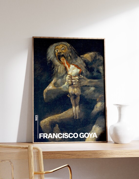 Francisco Goya Saturn Devouring His Son 1823 Dark Classic Poster
