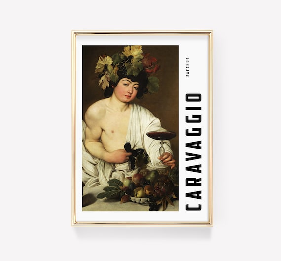 Caravaggio Print Vintage Exhibition Poster Bedroom Wall Art Eclectic Antique Painting