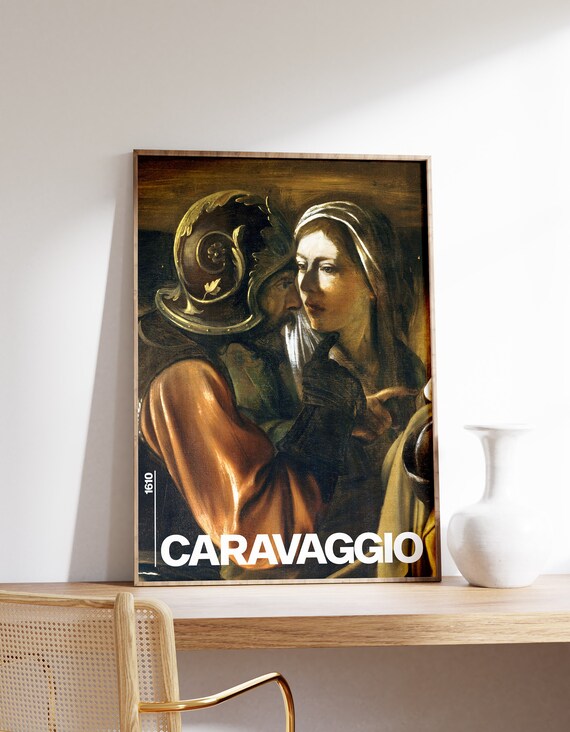 Baroque Art Print Caravaggio Renaissance Exhibition Poster Vintage Painting Museum Decor
