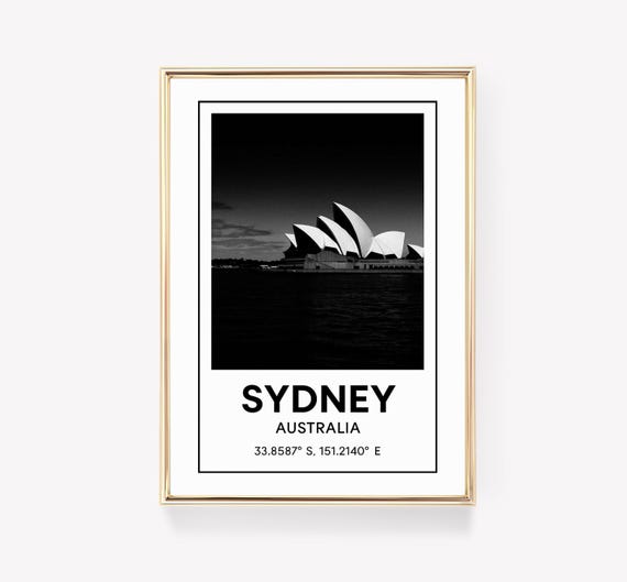 Sydney Vintage Travel Poster Australia Wall Art Print Retro Decor Gift
