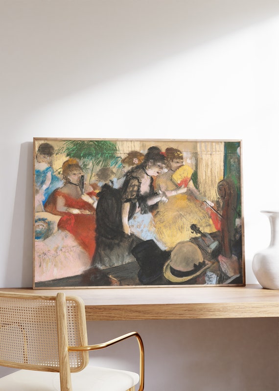 Edgar Degas Cafconcert 1876 Vintage Painting Old Fashion Print Woman Clothes Poster Antique Canvas Gift Wall Home Decor