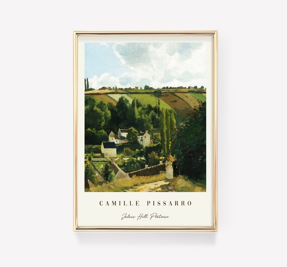 Camille Pissarro Art Print Jalais Hill Pontoise Vintage Mid Century Modern Antique Painting Exhibition Poster