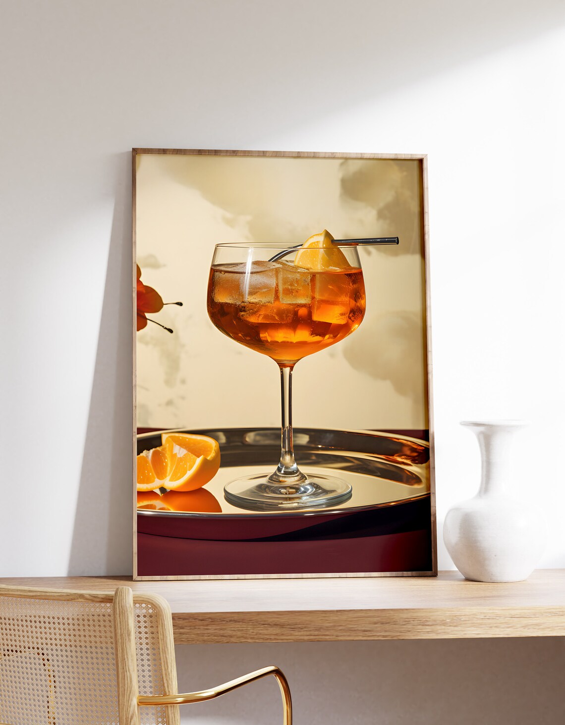 Minimalist Cocktail Art Print, Kitchen Decor