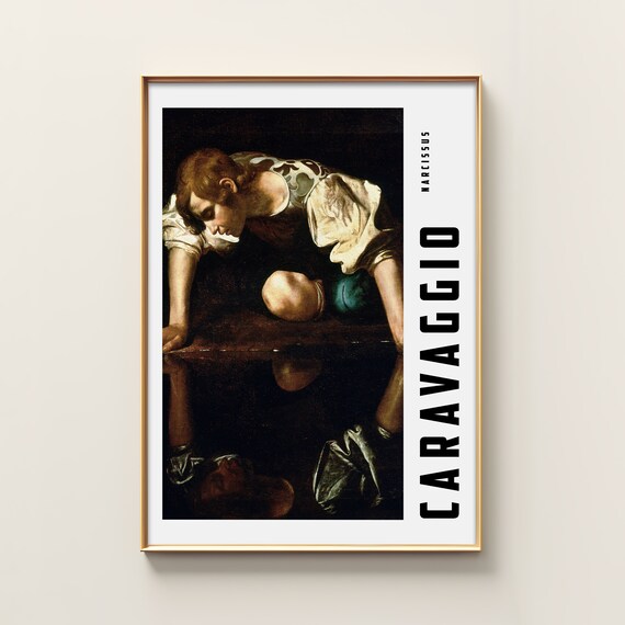 Caravaggio Print Vintage Exhibition Poster Bedroom Wall Art Eclectic Antique Painting