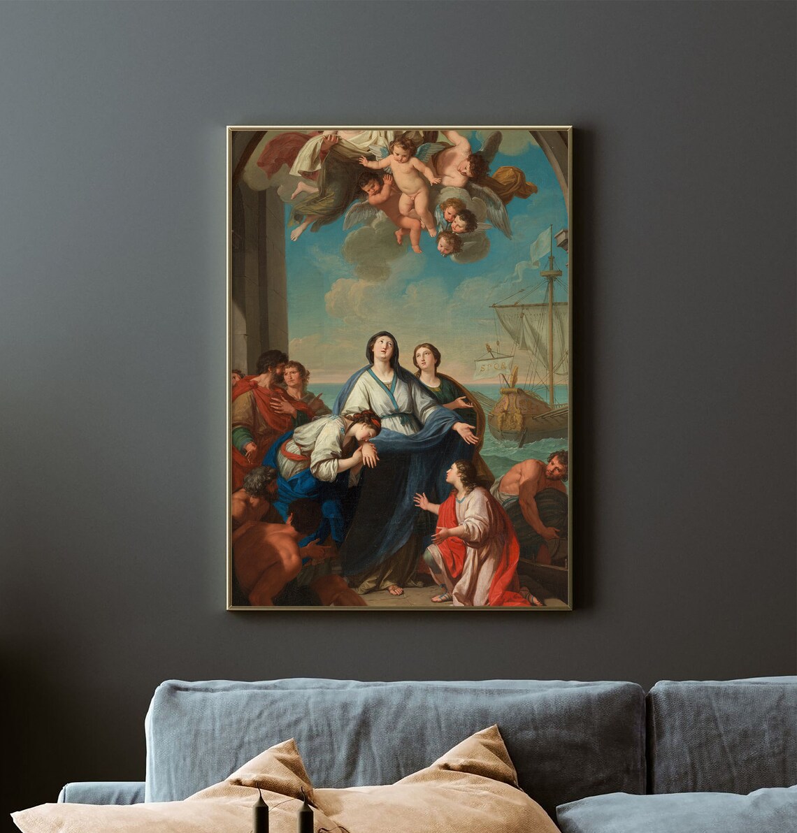 Bottani Departure Of Saints Paula And Eustochium Religious Poster