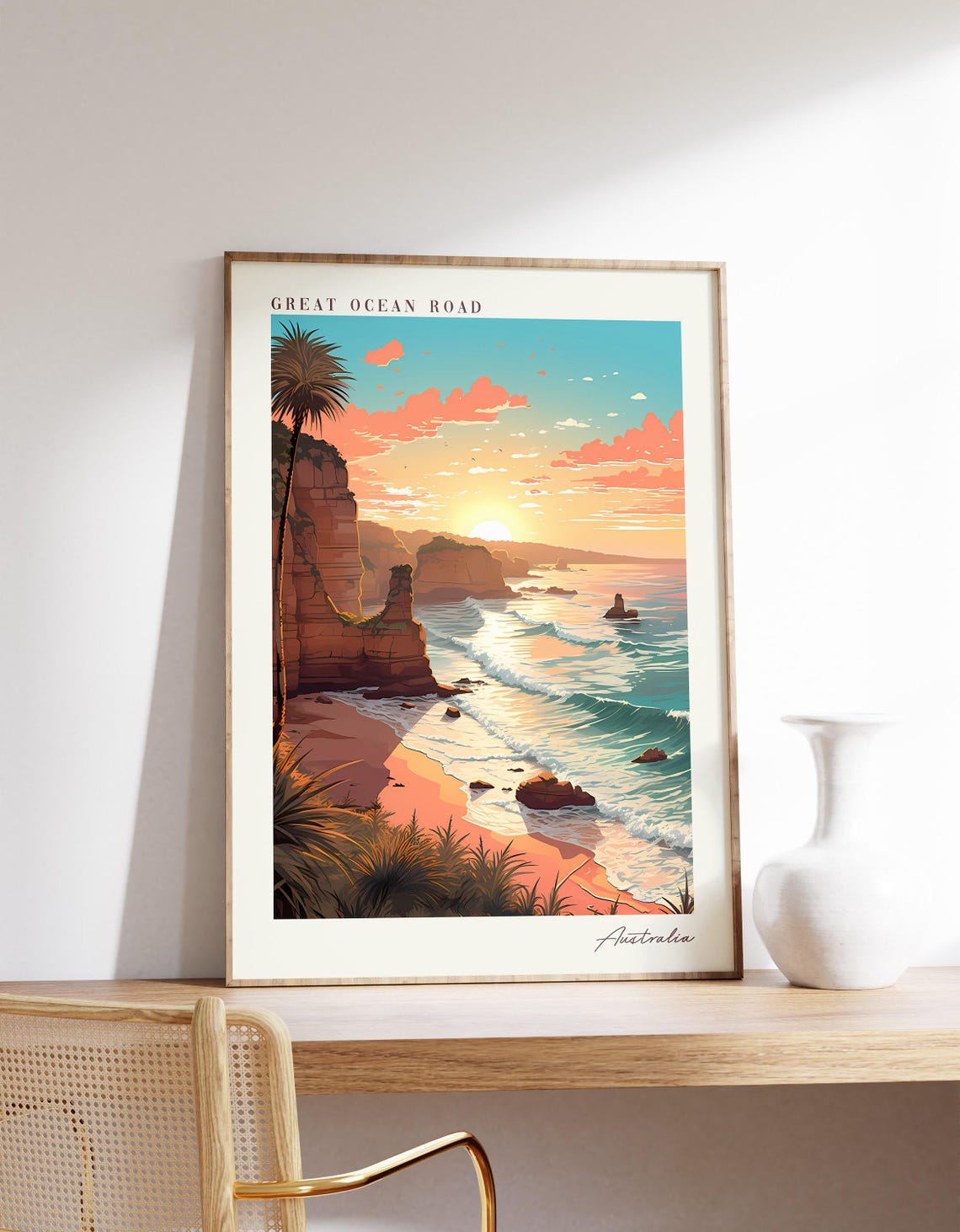 Great Ocean Road Australia Sunset Cliffs Twelve Apostles Poster
