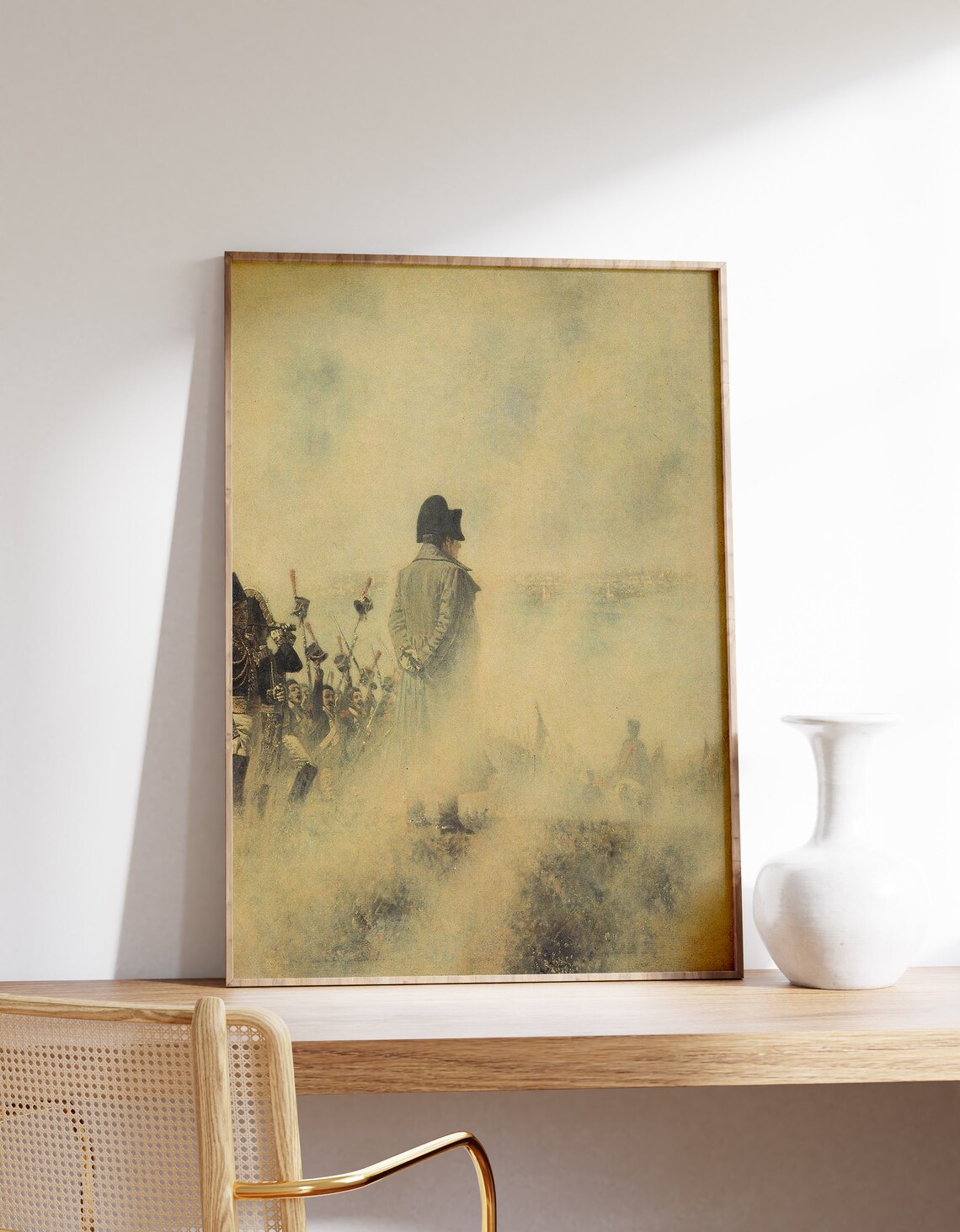 Napoleon Before Moscow Vintage Historical Art Print