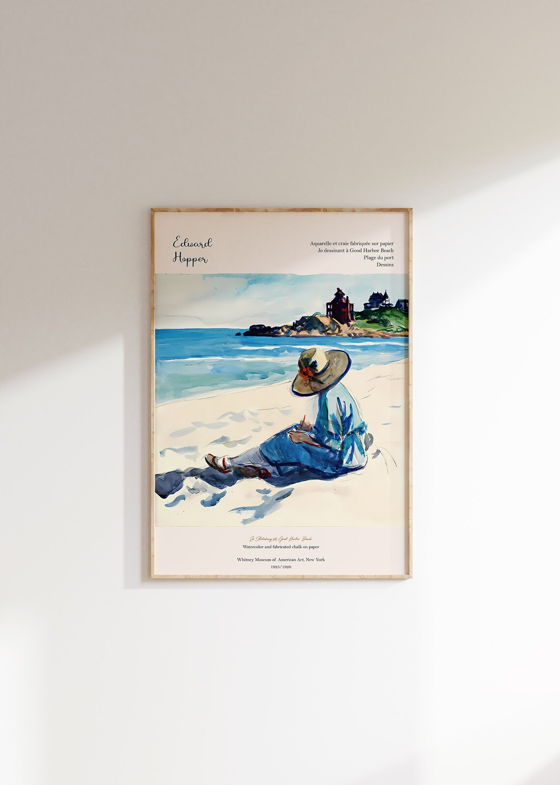Edward Hopper Jo Sketching Ocean, Mid-Century Art Print