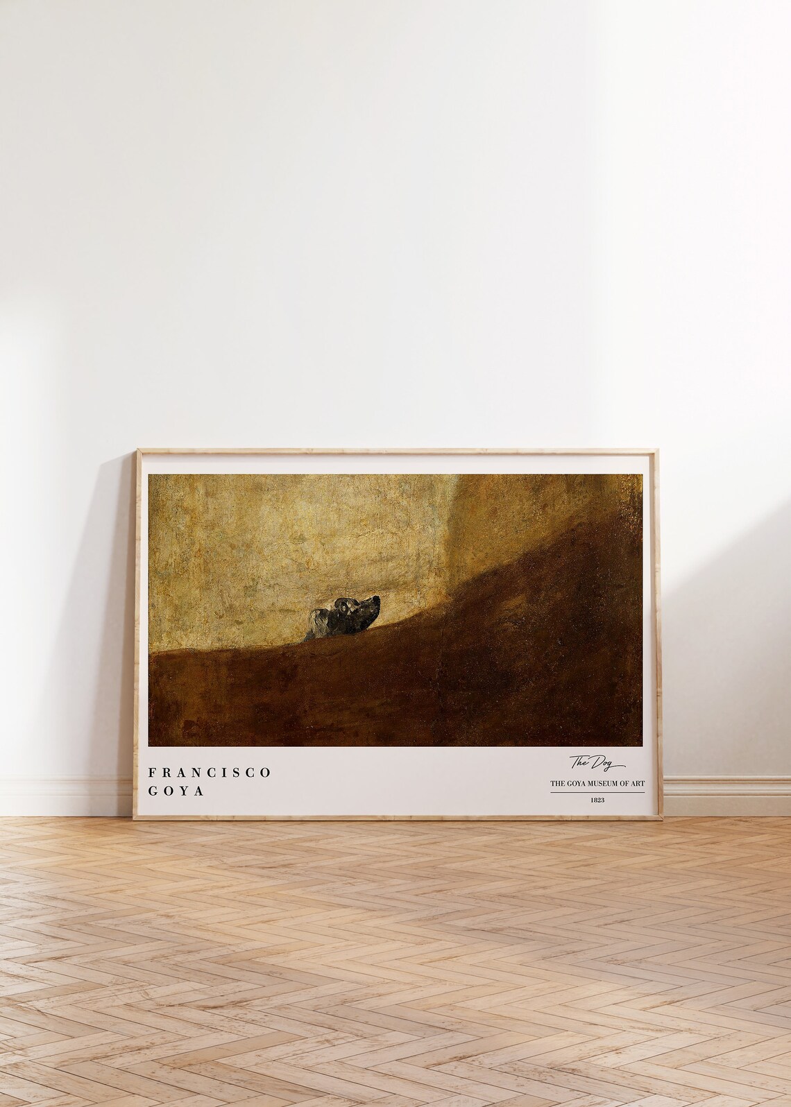 Francisco Goya The Dog 1823 Exhibition Classic Painting Poster