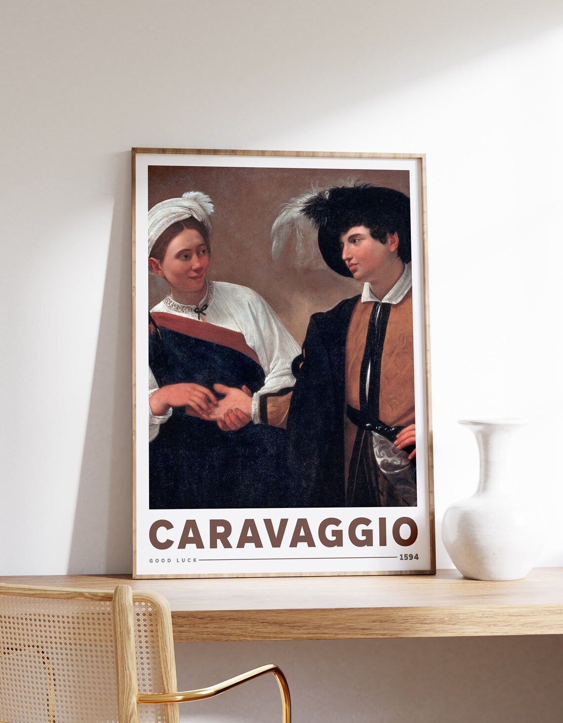 Caravaggio Good Luck 1594 Fortune Teller Classic Baroque Poster