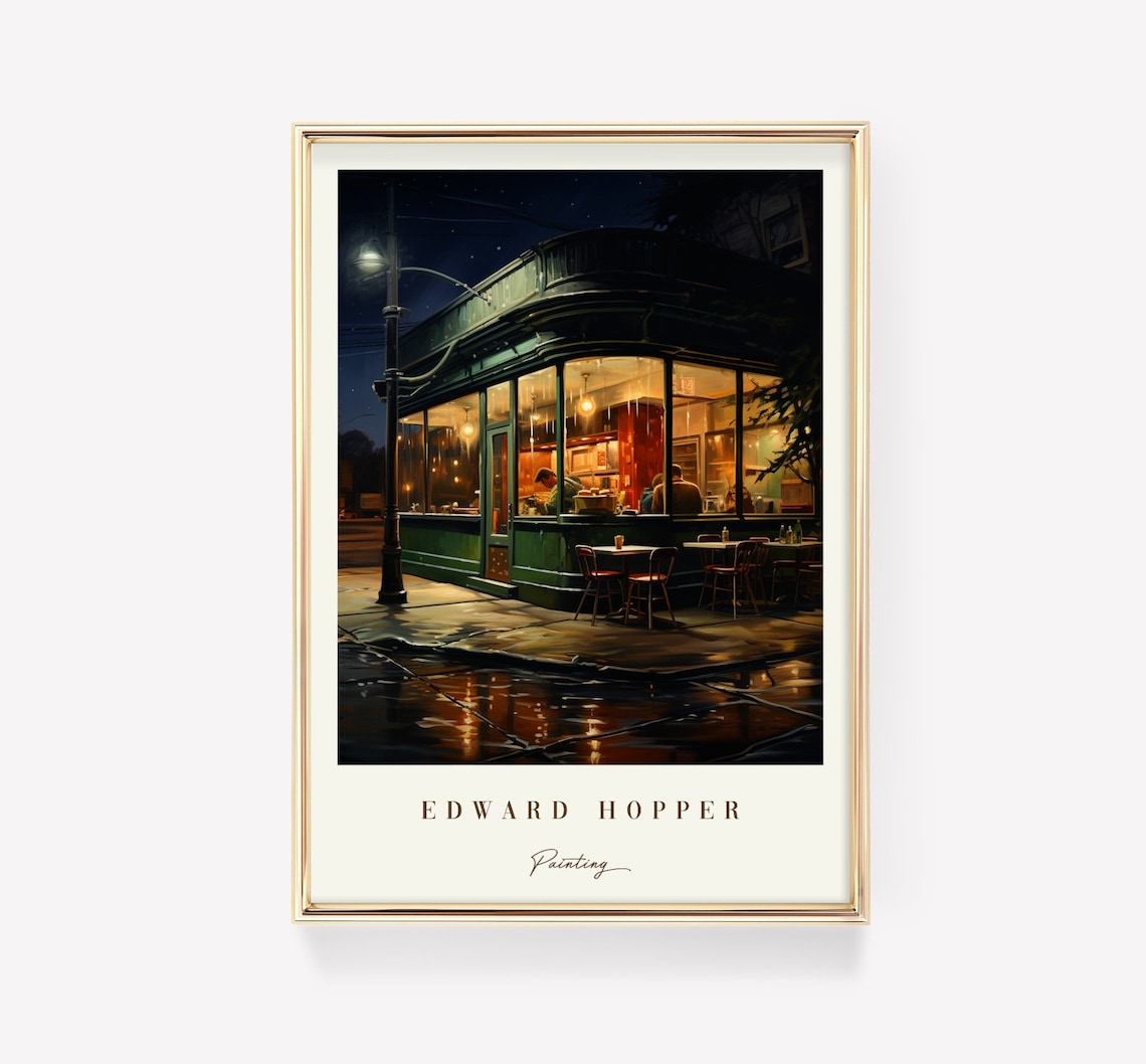 Edward Hopper Vintage Poster Print, Modern Wall Decor